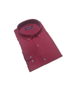 Camasa Barbati Dust Cardin, Maneca Lunga, din Bumbac, Regular Fit, LINII SUBTIRI, Visiniu