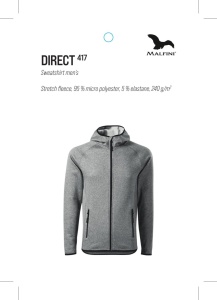 Hanorac Barbati Malfini, Micro-Fleece, Cu Gluga, DIRECT 417 Alb - Img 2
