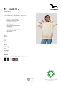 Hanorac Unisex MALFINI, Bumbac Organic, CLOUD 428 Negru - Img 2