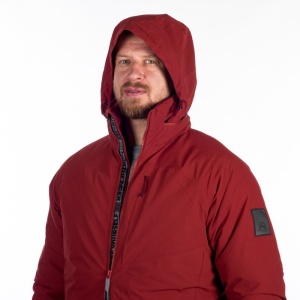 Jacheta de Barbati NORTHFINDER, pentru oras cu Gluga Detasabila, SCOTT BU-5156SP Visiniu - Img 4