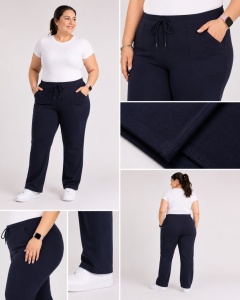 P.2006 Bleumarin, Pantaloni Trening Dama KNOX, EXTRA LARGE, Primavara - Vara - Img 2
