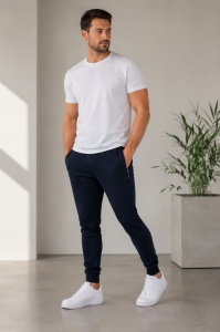P.4103 BLEUMARIN, Pantalon Trening Barbati KNOX, manșete la glezna