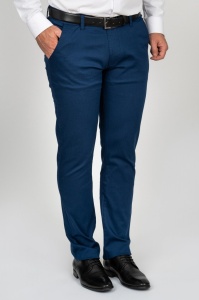 Pantaloni Barbati GAMA, Bumbac Elasticizat, Slim Fit, CHINO 0122 Turcoaz Inchis C-2213 - Img 4