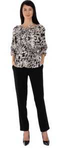 Pantaloni Dama KNOX din Stofa, P.2180 Negru - Img 2