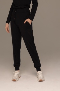 Pantaloni Dama Tricotati HERMINA , Cu Manseta P257 NEGRU - Img 3
