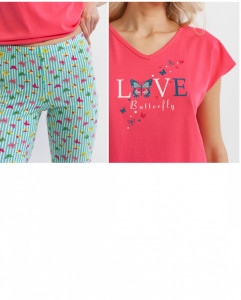 PIJ.2205.1 Butterfly, Pijama Damă Knox, Pantaloni tip Colant - Img 2