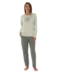 PIJ.2215 MENTA DESCHIS, Pijama Damă KNOX
