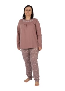 Pij.2233 Plamaniu , Pijama Dama Knox, EXTRA LARGE - Img 1