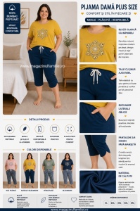 Pij.2249 Galben, Pijama Damă KNOX, EXTRA LARGE - Img 2