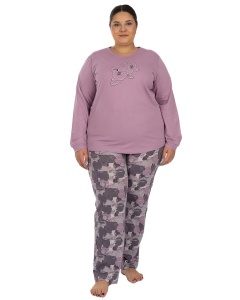 Pij.2250 LILLA, Pijama Dama Knox, EXTRA LARGE