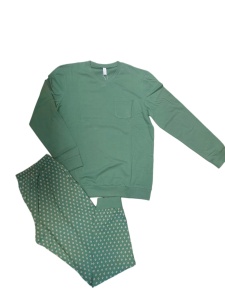 Pijama Barbati Soft&Seven by SOFIAMAN, Maneca Lunga, VERT S31-001 VERDE - Img 3