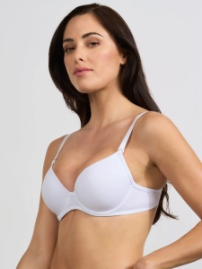 SUTIEN SPIMAN, Balconette, cu Armătură, Bretele detașabile 348 ALB