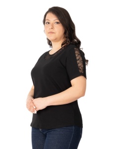 T.2979 NEGRU, Tricou Dama Knox Marimi EXTRA LARGE