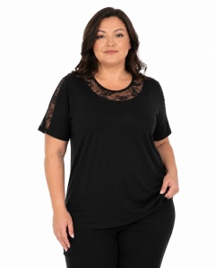 T.2979 NEGRU, Tricou Dama Knox Marimi EXTRA LARGE