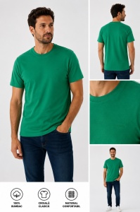 T.4500 VERDE, Tricou Barbati KNOX, Clasic - Img 3