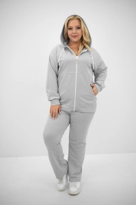 Trening dama Adrom cu Gluga, Batal 8139-24 GRI MELANJ Deschis