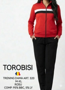 Trening Dama Torobisi Tricotex, Tipar Clasic 320 Rosu - Img 2