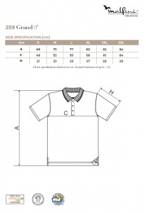 Tricou Polo Barbati Malfini, din Bumbac Mercerizat, GRAND 259 Alb - Img 4