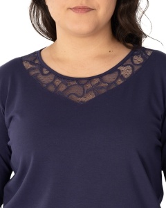 B.2342 BLEUMARIN, Bluza Dama KNOX, Maneca 3/4 Marimi EXTRA LARGE - Img 3