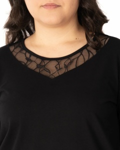 B.2342 NEGRU, Bluza Dama KNOX, Maneca 3/4 Marimi EXTRA LARGE - Img 5