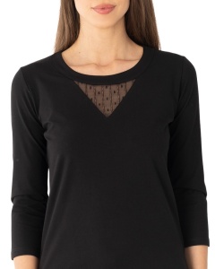 B.2344 NEGRU, Bluza dama Knox, Maneca 3/4 - Img 2