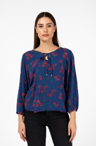 Bluza dama Anesia din Vascoza, tip IE, CRISTINA Bleumarin Flora