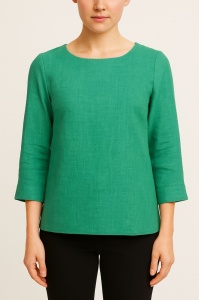 Bluza dama ANESIA, UNI cu Maneca 3/4, FLORINA Verde
