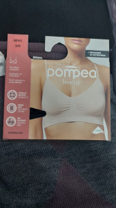 Bustiera din Microfibra Pompea, Seamless, BRETEA SUBTIRE, Negru - Img 3