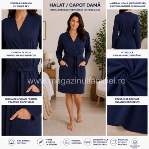 Capot dama de casa, Knox, Halat din Bumbac, H.2010 Bleumarin - Img 2