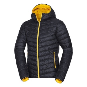 Jacheta de Barbati NORTHFINDER, Reversibila (2 fete) cu Gluga, DAN BU-5038OR Negru-Galben