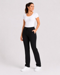 P.2205 NEGRU, Pantaloni Trening Dama KNOX, Clasic, Primavara - Vara