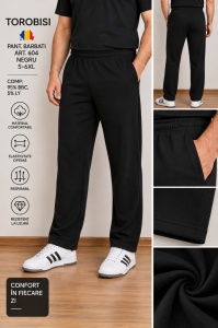 Pantaloni Trening Barbati TOROBISI TRICOTEX, Clasic, 604 NEGRU