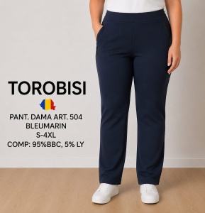 Pantaloni trening Dama TOROBISI TRICOTEX, Clasic, 504 BLEUMARIN