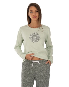 PIJ.2215 MENTA DESCHIS, Pijama Damă KNOX - Img 2