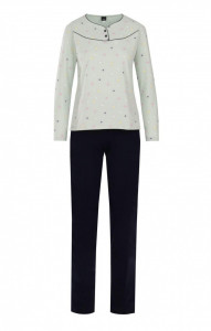 Pij.2220.2 Blue Floral, Pijama Damă Knox, tipar Clasic - Img 2