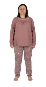 Pij.2233 Plamaniu , Pijama Dama Knox, EXTRA LARGE - Img 2