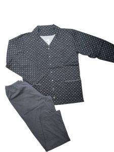 Pijama Barbati Auritex din bumbac cu Nasturi ML 232-13 GRI - Img 4