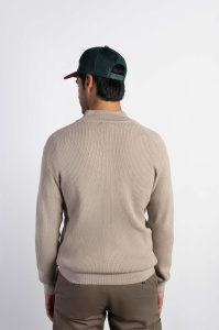 Pulover Barbati BOSTON, Cardigan tricotat JACOBO 83451 Bej - Img 3