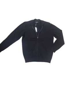 Pulover Barbati RUGATCHI, Jacheta cu Fermoar Lung, NEGRU - Img 3