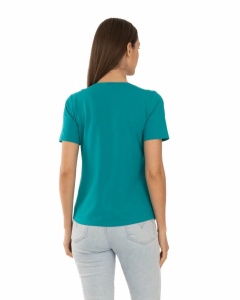 T.2501 TROPICAL Green, Tricou Dama KNOX, Clasic - Img 3