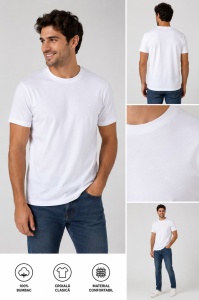 T.4500 ALB, Tricou Barbati KNOX, Clasic - Img 3