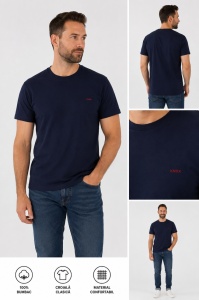 T.4500 BLEUMARIN, Tricou Barbati KNOX, Clasic - Img 3