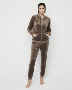 Trening Dama SELMARK, din Catifea, cu Gluga, P11553 Maroniu