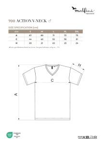 Tricou Barbati Malfini ACTION V-NECK 700 Alb - Img 5