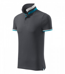 Tricou Barbati Malfini Polo Pique COLLAR UP 256 Antracit deschis - Img 3