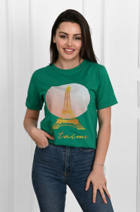 Tricou dama Adrom 1490-23 EIFFEL, Verde - Img 1