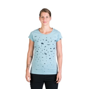 Tricou Dama NORTHFINDER, din Bumbac Organic, JUDIT TR-4955OR ALBASTRU DESCHIS - Img 3