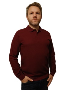 Bluza Barbati RUGATCHI, Polo Pique UNI - Visiniu - Img 1