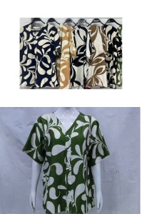 Bluza dama APEX din Viscoza, Tip Camasa, Imprimeu Floral 00135 - Img 2