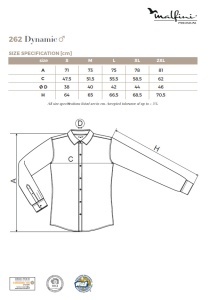 Camasa Barbati Malfini Slim-Fit DYNAMIC 262 BLEUMARIN - Img 2